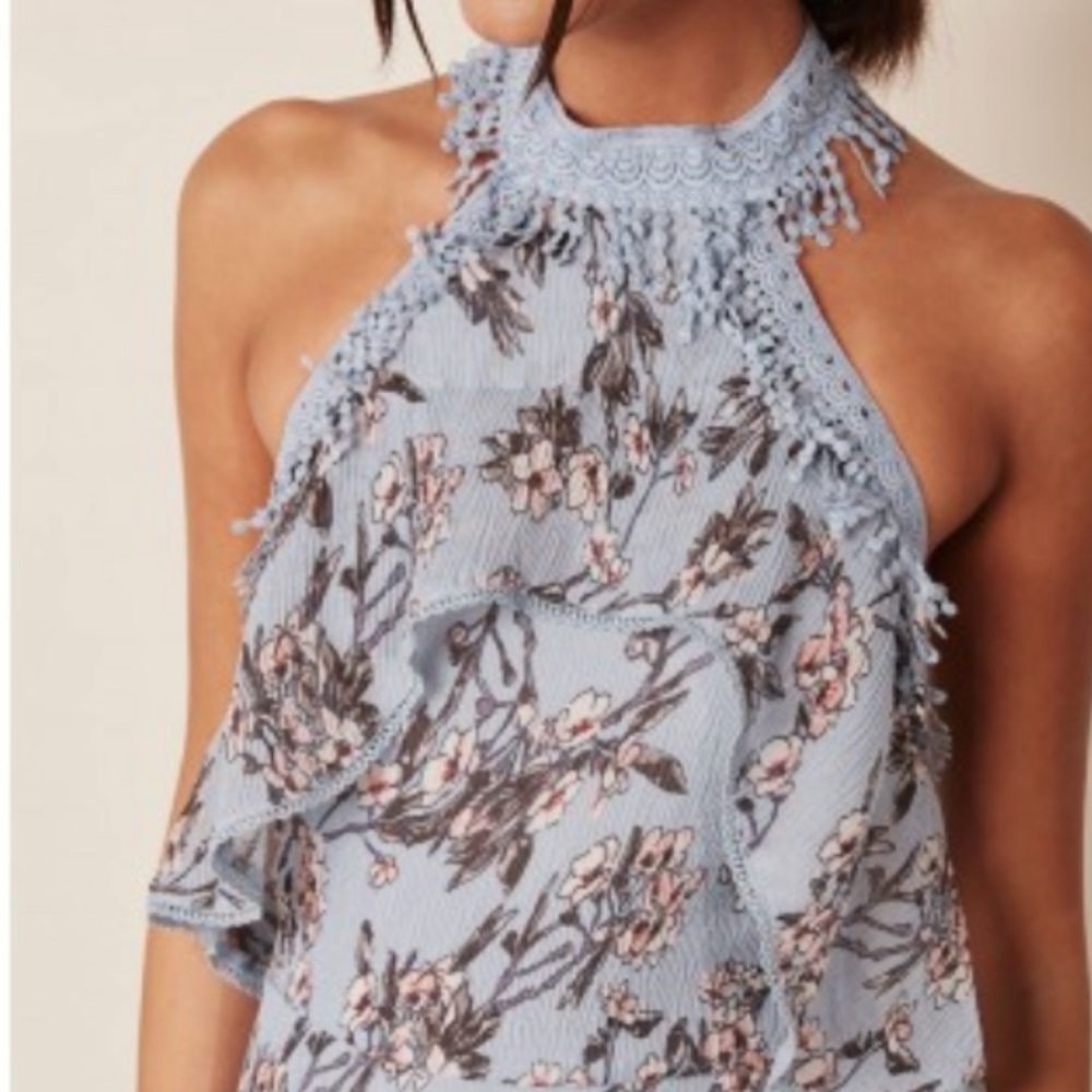 NWT FOXIEDOX Floral halter dress